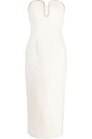 Self-Portrait Sequinned bouclé midi dress