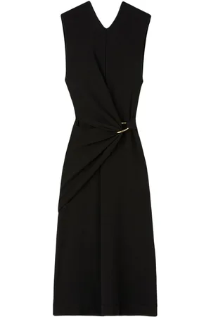 Jil Sander Gathered sleeveless midi dress