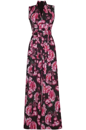 ADAM LIPPES Nansi rose-print poplin jumpsuit