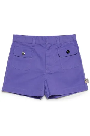 Nº21 Logo-tag cotton shorts