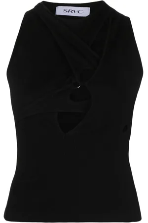 SRVC Armour cut-out detailed tank top