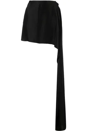 SRVC Apron wraparound satin skirt