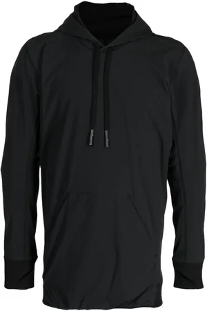 11 BY BORIS BIDJAN SABERI Logo-tag drawstring hoodie