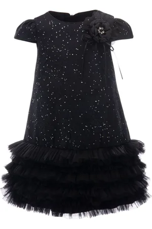 Tulleen Lace-detail ruffled dress