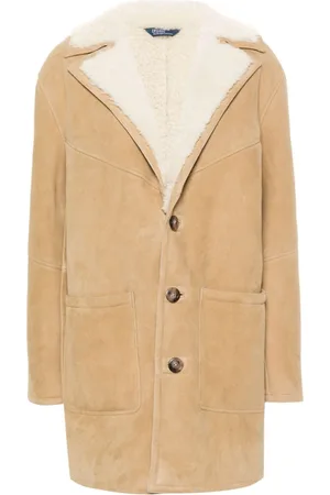 Ralph Lauren Single-breasted reversible shearling coat