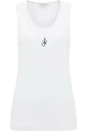 J.W.Anderson Logo-embroidered cotton tank top