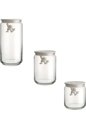 Alessi Set-of-three glass jars