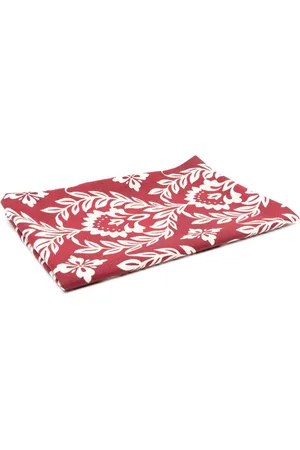 La DoubleJ Floral-print herringbone table runner