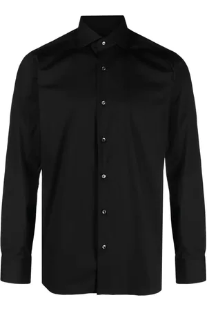 BARBA Spread-collar button-down shirt
