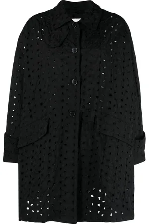 MACKINTOSH Humbie broderie-anglaise single-breasted coat