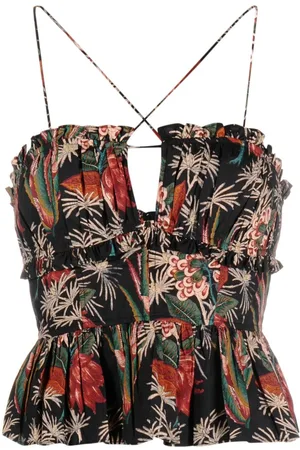 ULLA JOHNSON Kitty boned-bodice cotton top