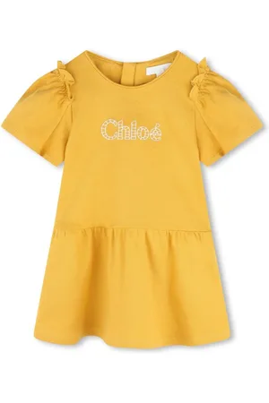 Chloé Logo-embroidered organic cotton dress