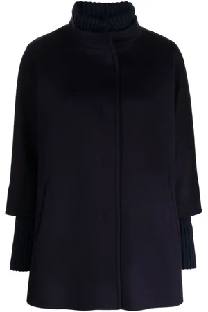 Cinzia Rocca Roll-neck virgin wool coat