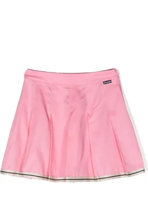 Palm Angels Stripe-trim pleated miniskirt