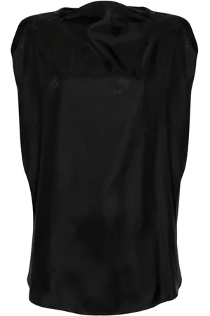 Maison Margiela Numbers-motif sleeveless blouse