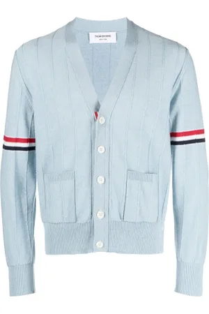 Thom Browne RWB-stripe virgin-wool cardigan