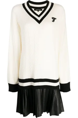 tout a coup V-neck panelled jumper dress