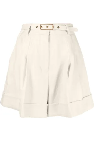 ZIMMERMANN Matchmaker belted linen shorts