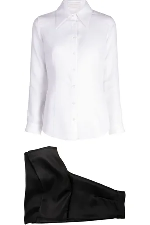Saiid Kobeisy Mikado piqué trousers set