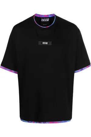 VERSACE Logo-print cotton T-shirt