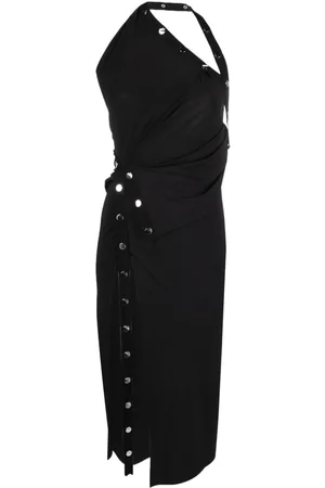 The Attico One-shoulder asymmetric midi dress