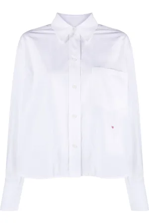 Victoria Beckham Logo-embroidered poplin shirt