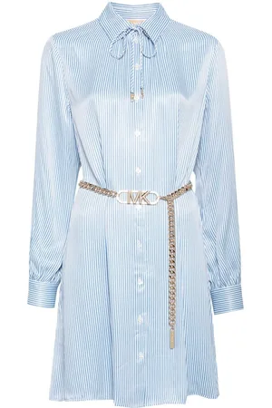 Michael Kors Striped belted maxi dress