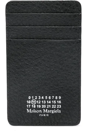 Maison Margiela Four Stitch-print leather cardholder