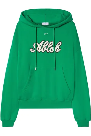 OFF-WHITE Varsity-print cotton hoodie