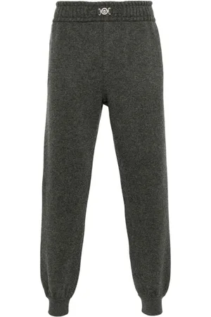 VERSACE Medusa-plaque knitted track pants