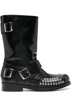 Stefan Cooke Leather biker boots