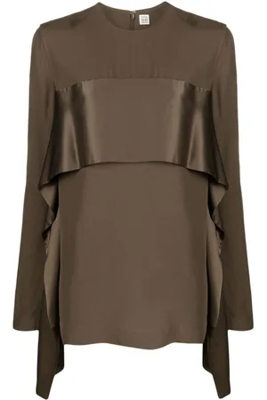 Totême Tie-fastening crepe blouse