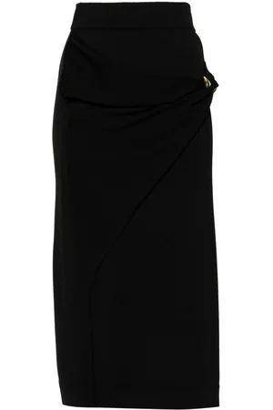 Jil Sander High-waisted virgin wool skirt