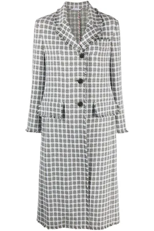 Thom Browne Check-pattern tweed coat