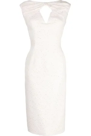 Saiid Kobeisy Sequin-embellished tweed midi dress