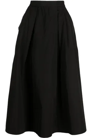 SHIATZY CHEN Logo-embroidered asymmetric midi skirt