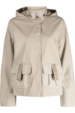 SHIATZY CHEN Logo-tape hooded bomber jacket