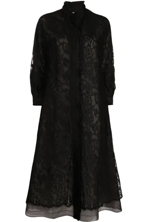 SHIATZY CHEN Lace pleated single-breasted coat