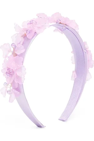 MONNALISA Faux-flower satin-finish head band
