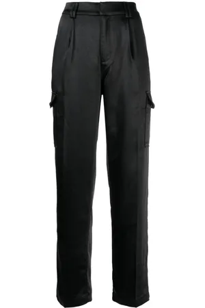 Paige Malika satin cargo trousers