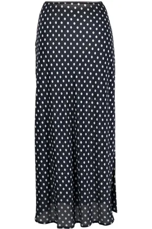 RIXO London Ardith polka-dot silk skirt