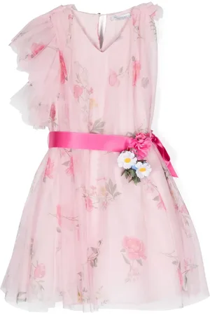 MONNALISA Floral-print V-neck dress
