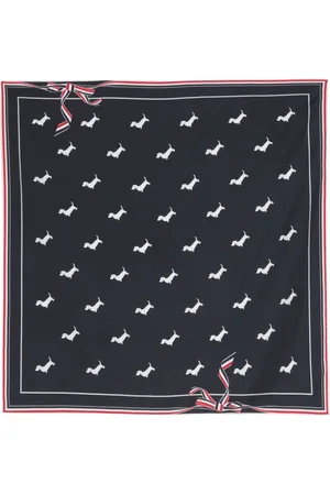 Thom Browne Hector-motif silk scarf