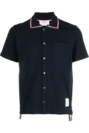 Thom Browne Textured short-sleeved shirt