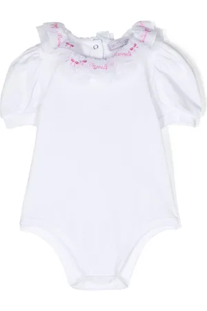 MONNALISA Ruffle-collar stretch-cotton body