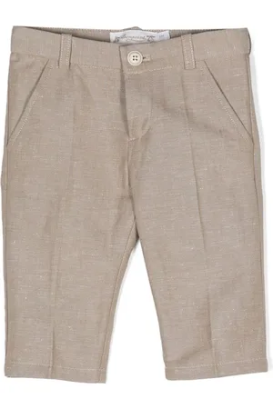 BONPOINT Logo-embroidered chino trousers