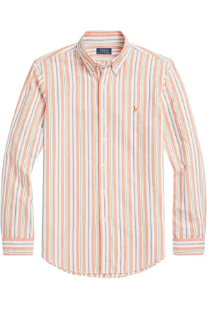 Ralph Lauren Classic-collar striped cotton shirt