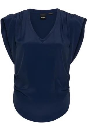 Pinko V-neck draped blouse