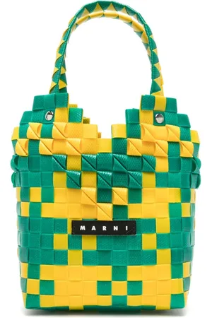 Marni Diamond Basket woven tote bag