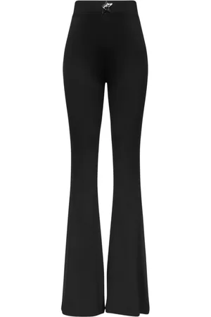 AREA Star-stud high-waist flared trousers